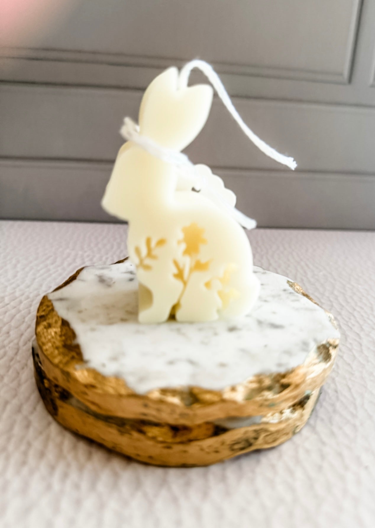 Our Easter bunny candle collection . Small bunny size.