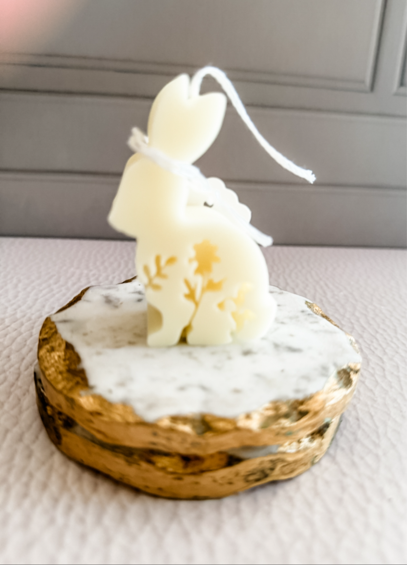 Our Easter bunny candle collection . Small bunny size.