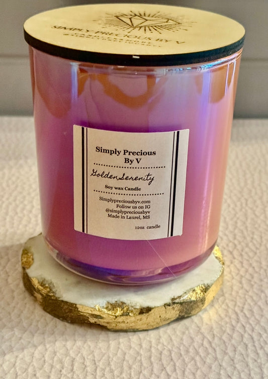 Golden Serenity soy wax candle